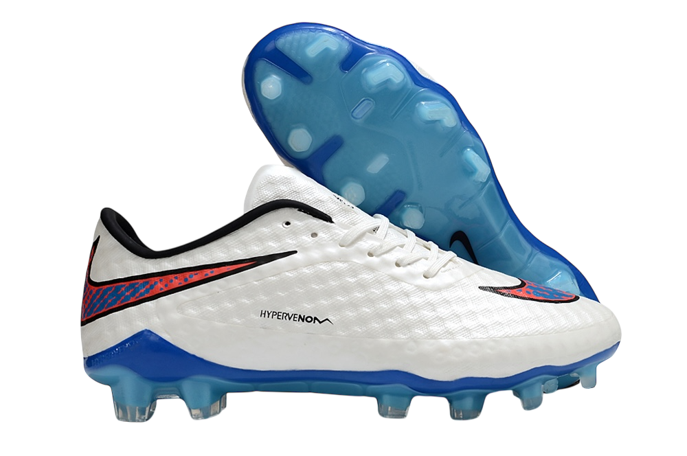 Hypervenom Phantom 1 FG Blue White soccer cleat
