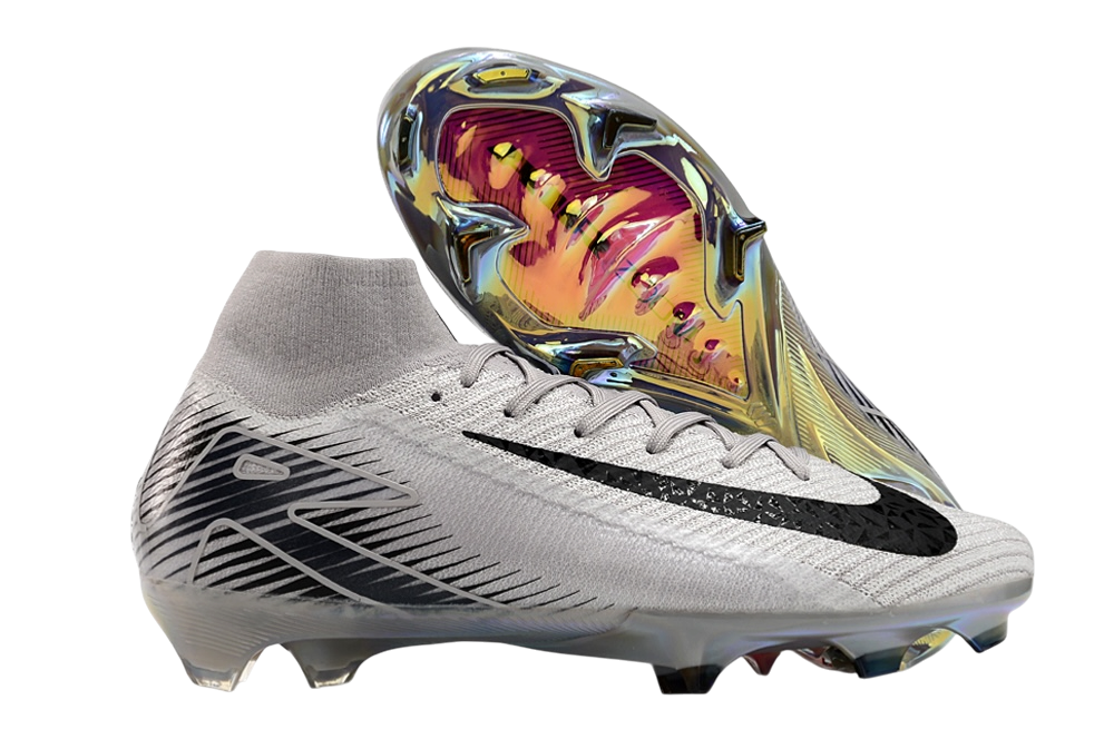 Mercurial Superfly 10 Elite FG Grey/Black soccer cleat